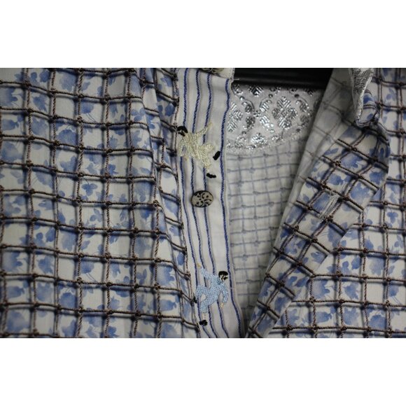 Robert Graham Mens XL Limited Edition Embroidered Button Up Shirt RARE B1082 - Picture 5 of 10